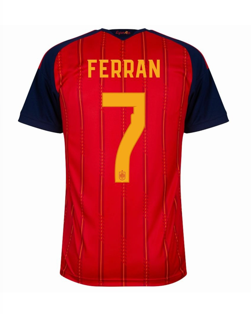 FERRAN #7 Spain Football Jersey Home Custom Shirt World Cup 2026