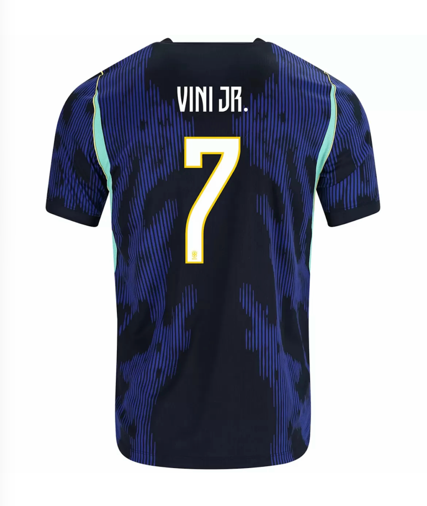 VINI JR. #7 Brazil Soccer Jersey Away Custom Shirt World Cup 2026