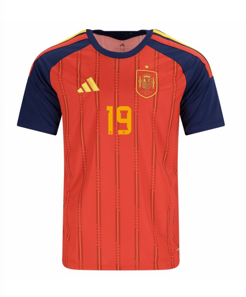 LAMINE YAMAL #19 Spain Football Jersey Home Custom Shirt World Cup 2026