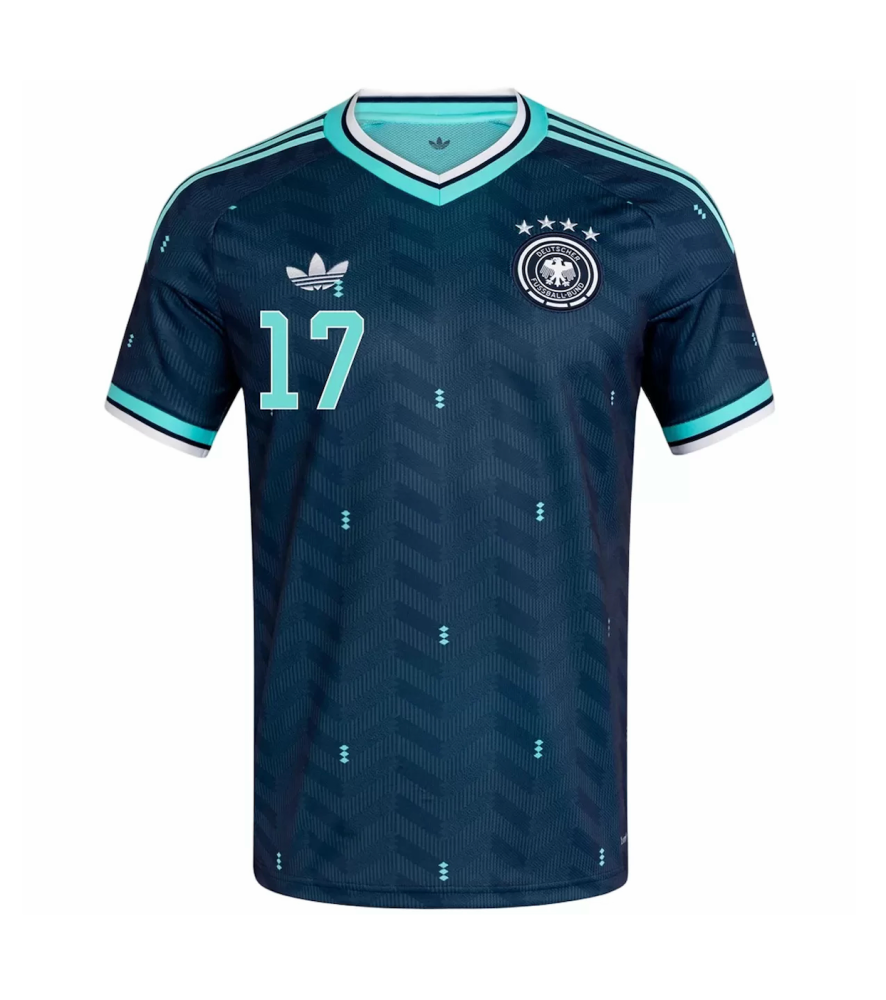 WIRTZ #17 Germany Football Jersey Away Custom Shirt World Cup 2026