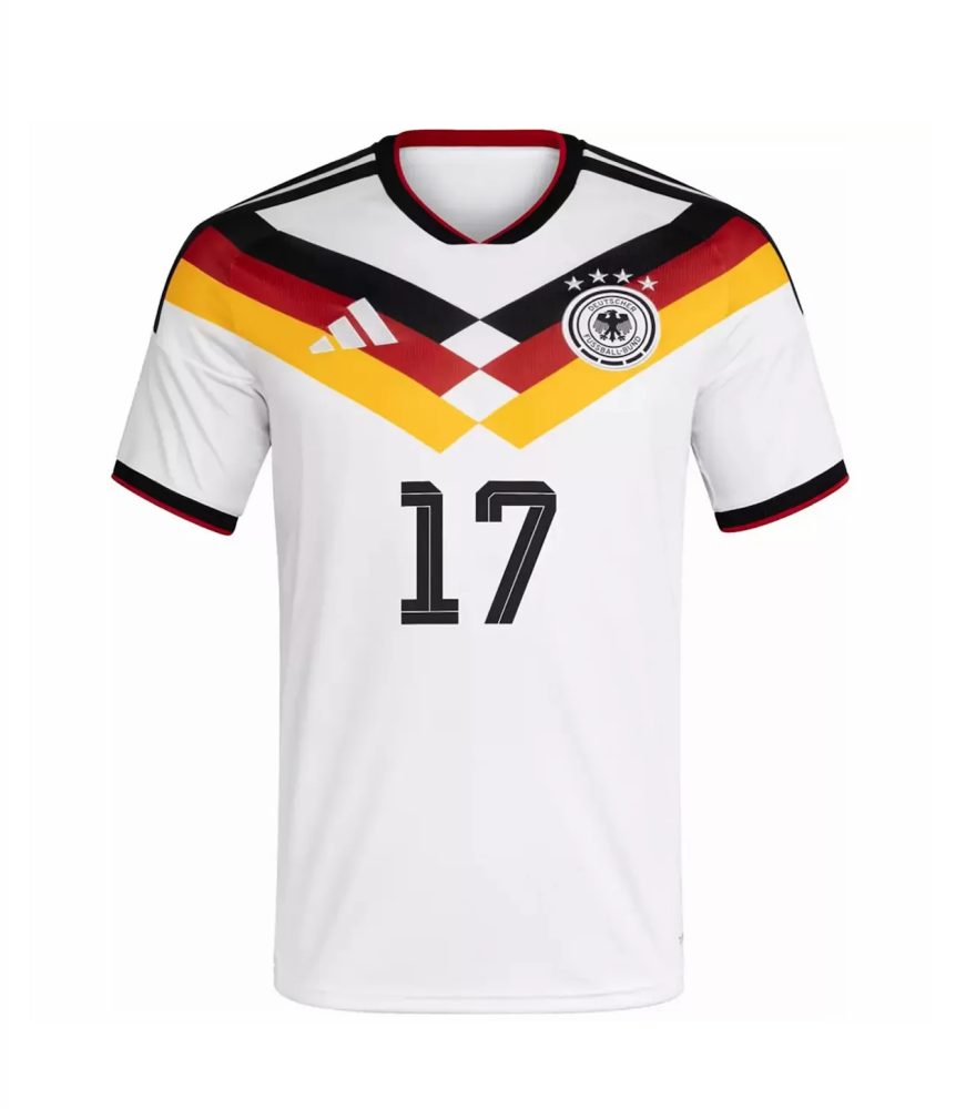 WIRTZ #17 Germany Football Jersey Home Custom Shirt World Cup 2026