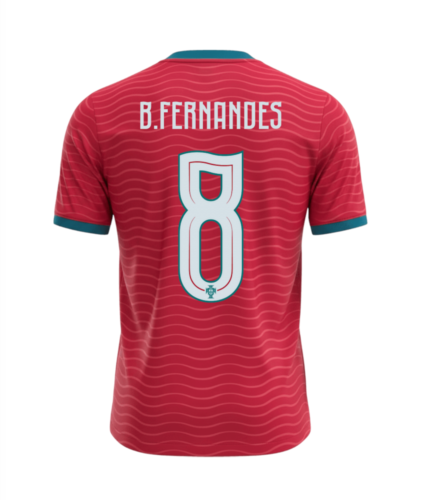 B.FERNANDES #8 Portugal Soccer Jersey Home Custom Shirt World Cup 2026