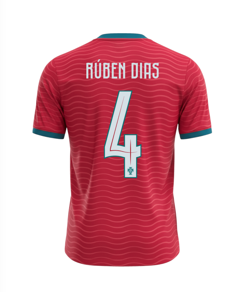 RÚBEN DIAS #4 Portugal Soccer Jersey Home Custom Shirt World Cup 2026