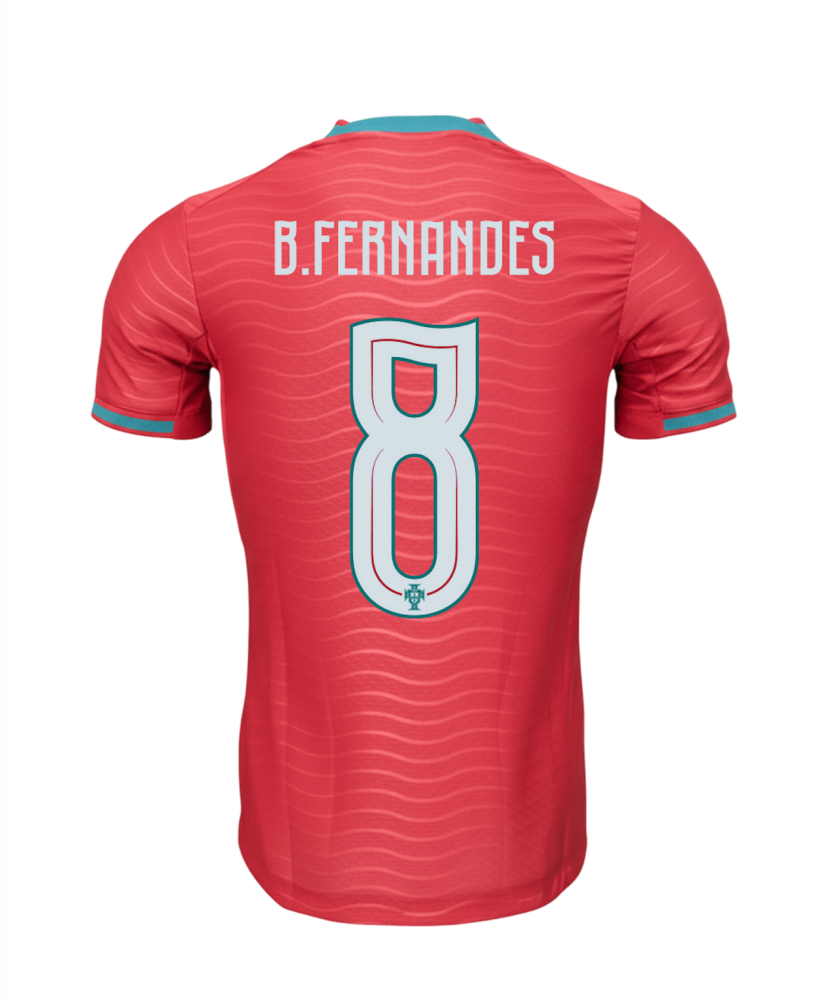 B.FERNANDES #8 Portugal Authentic Soccer Jersey Home Shirt World Cup 2026