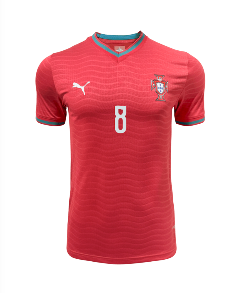 B.FERNANDES #8 Portugal Authentic Soccer Jersey Home Shirt World Cup 2026