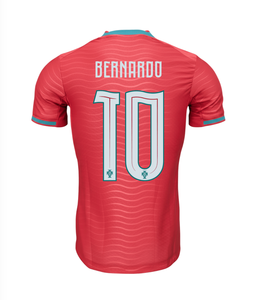 BERNARDO #10 Portugal Authentic Soccer Jersey Home Shirt World Cup 2026