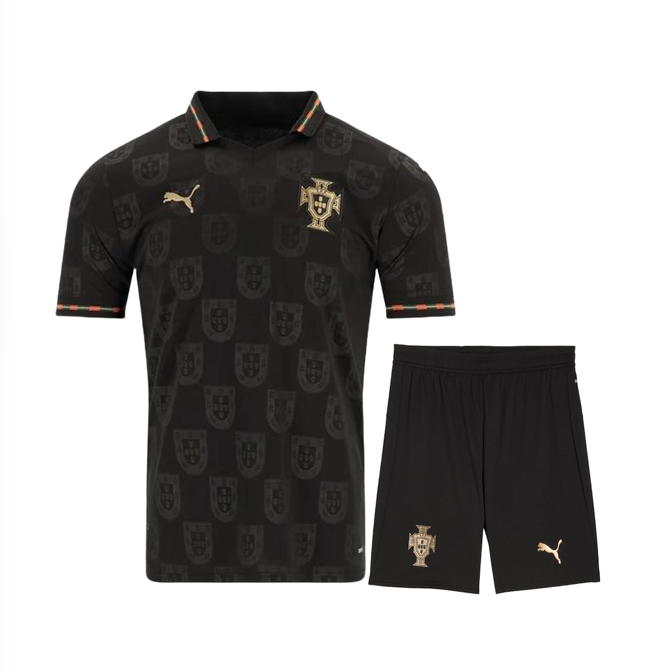 Portugal Soccer Jersey Away Jersey & Shorts Kit 2026 World Cup Edition in Black