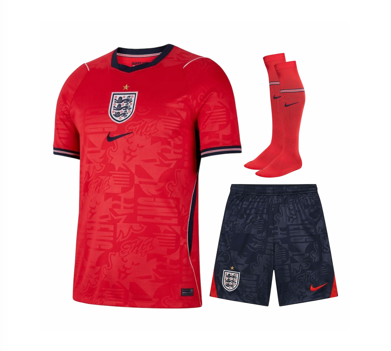 England Soccer Jersey Away Full Kit 2026 World Cup Edition in Red