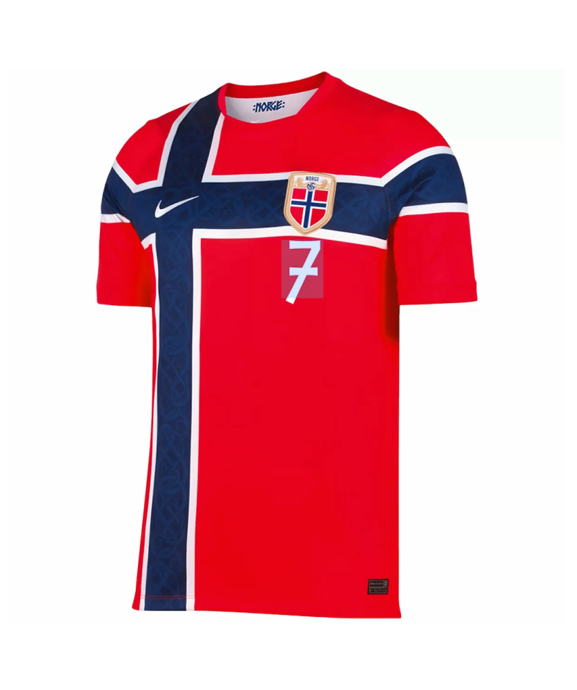 SØRLOTH #7 Norway Football Jersey Home Custom Shirt World Cup 2026