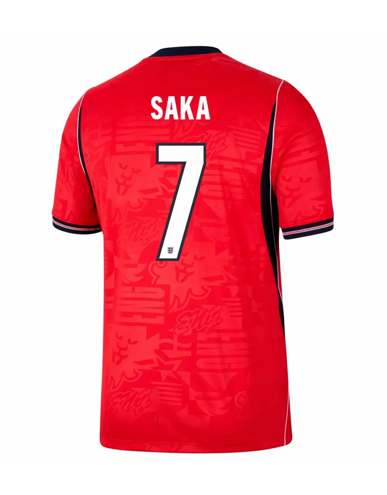 SAKA #7 England Soccer Jersey Away Custom Shirt 2026 World Cup Edition in Red