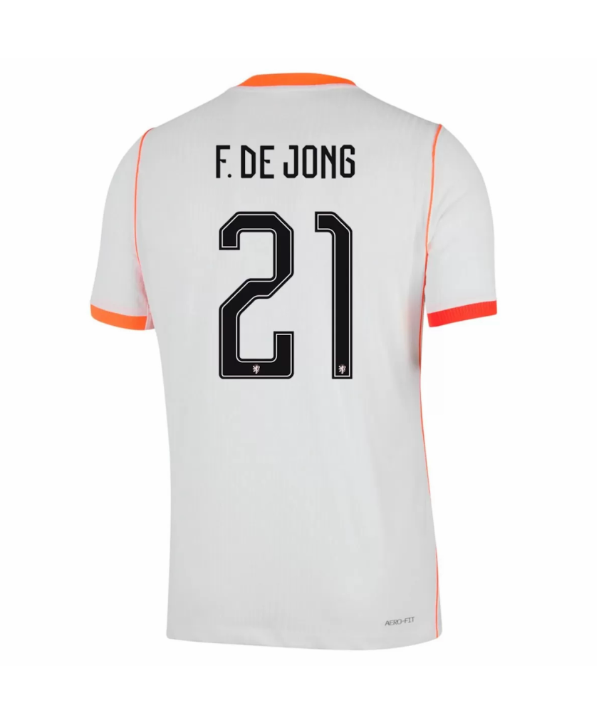 F.DE JONG #21 Netherlands Authentic Football Jersey Away Shirt World Cup 2026