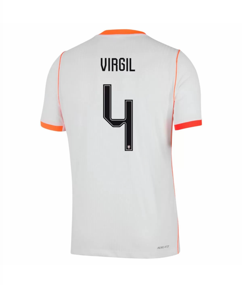 VIRGIL #4 Netherlands Authentic Football Jersey Away Shirt World Cup 2026