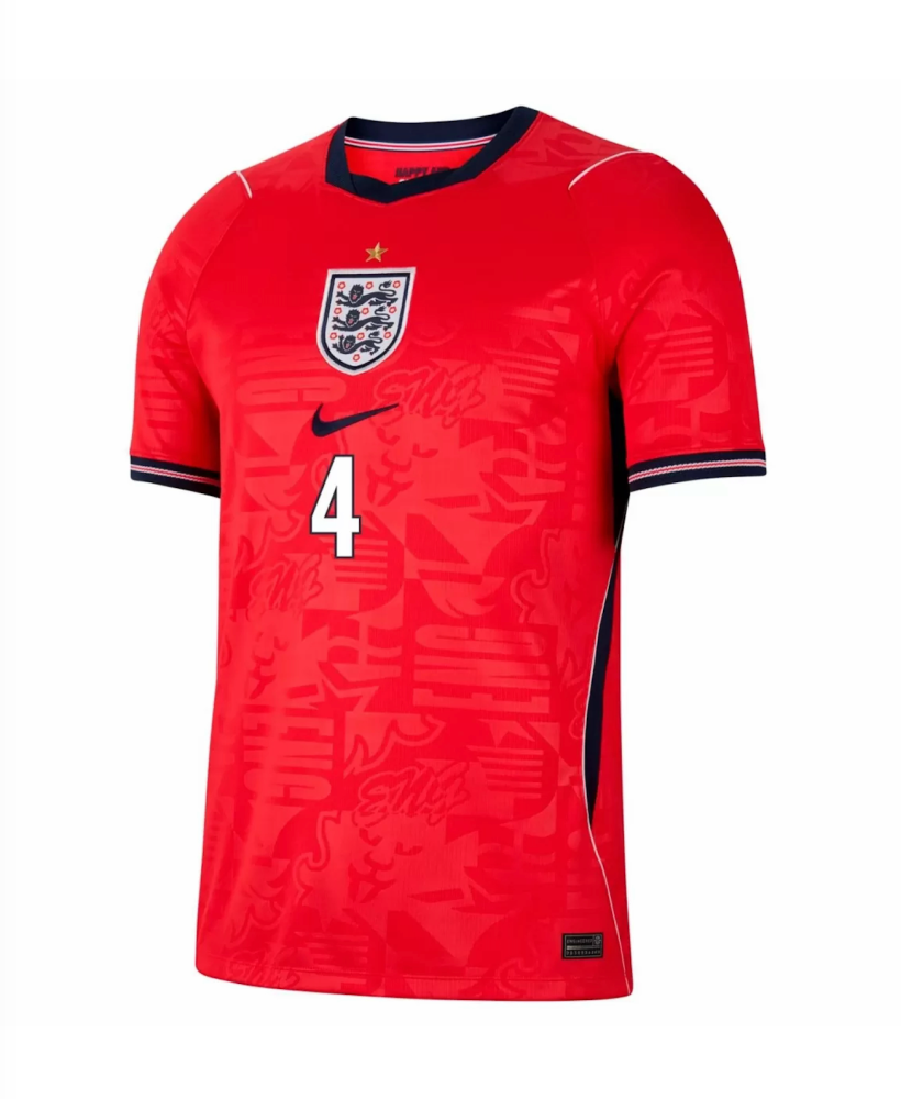 RICE #4 England Soccer Jersey Away Custom Shirt World Cup 2026