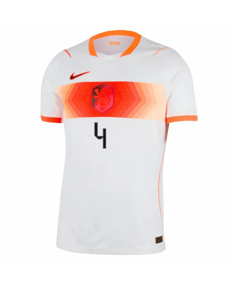 VIRGIL #4 Netherlands Authentic Football Jersey Away Shirt World Cup 2026
