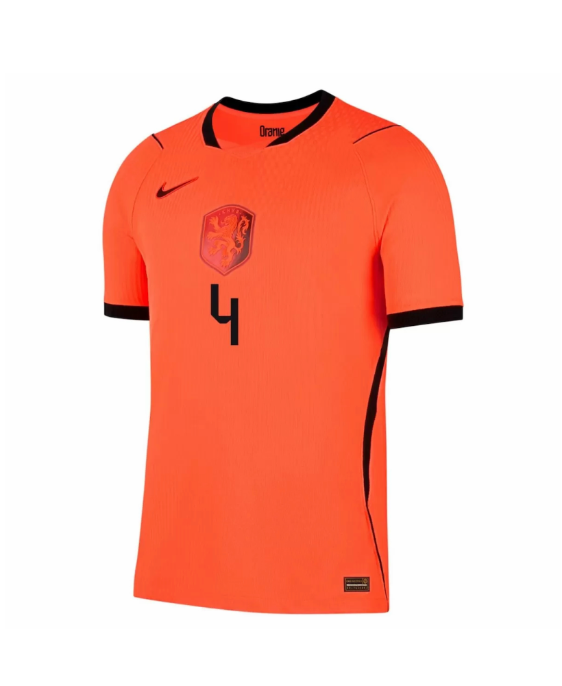 VIRGIL #4 Netherlands Authentic Football Jersey Home Shirt World Cup 2026