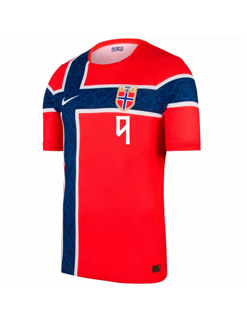 BRAUT HAALAND #9 Norway Authentic Football Jersey Home Shirt World Cup 2026
