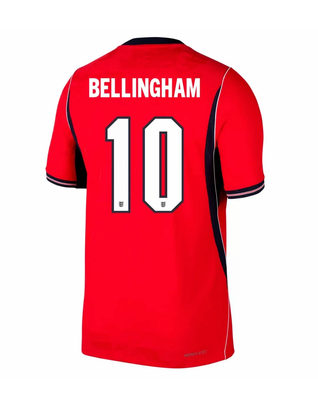 Bellingham #10 England Authentic Soccer Jersey Away Shirt 2026 World Cup Edition in Red