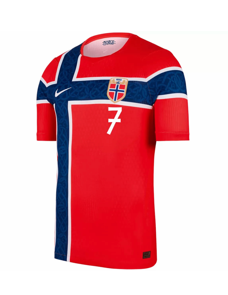 SØRLOTH #7 Norway Authentic Football Jersey Home Shirt World Cup 2026