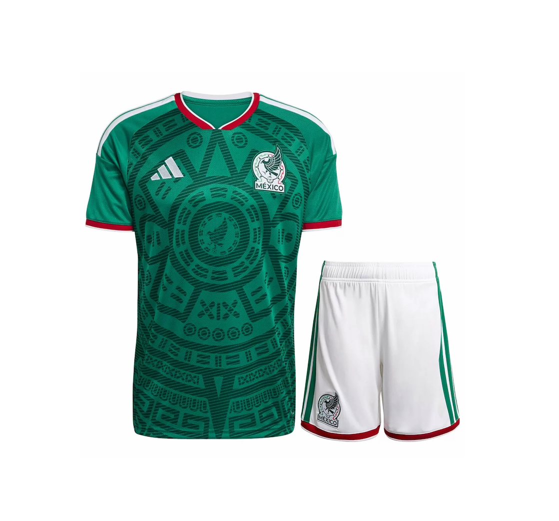 Mexico Soccer Jersey Home Jersey & Shorts Kit 2026 World Cup Edition in Green