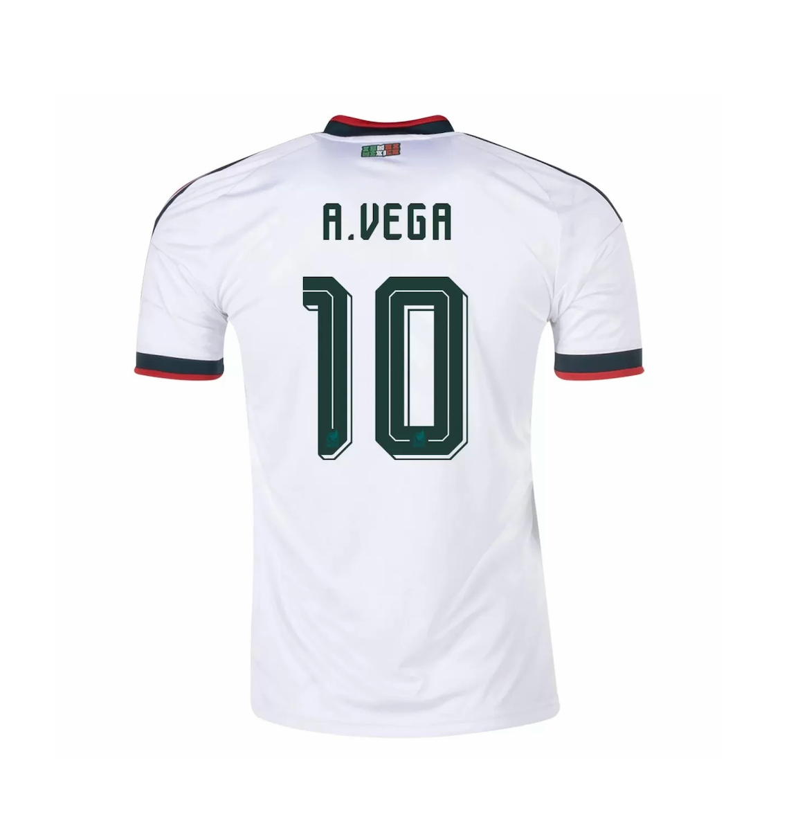 A.vega #10 Mexico Soccer Jersey Away Custom Shirt 2026 World Cup Edition in White