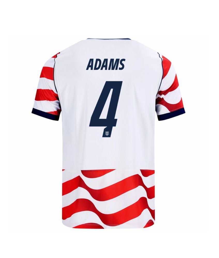 ADAMS #4 USA Soccer Jersey Home Custom Shirt World Cup 2026