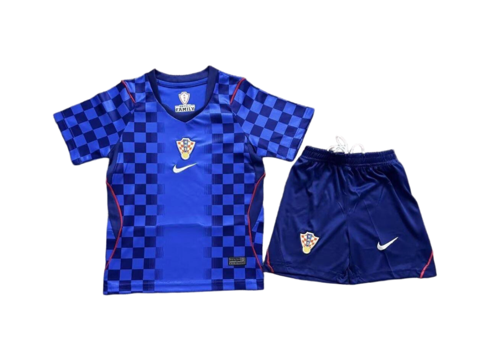 Croatia Football Jersey Away Kids Kit Jersey+Shorts World Cup 2026