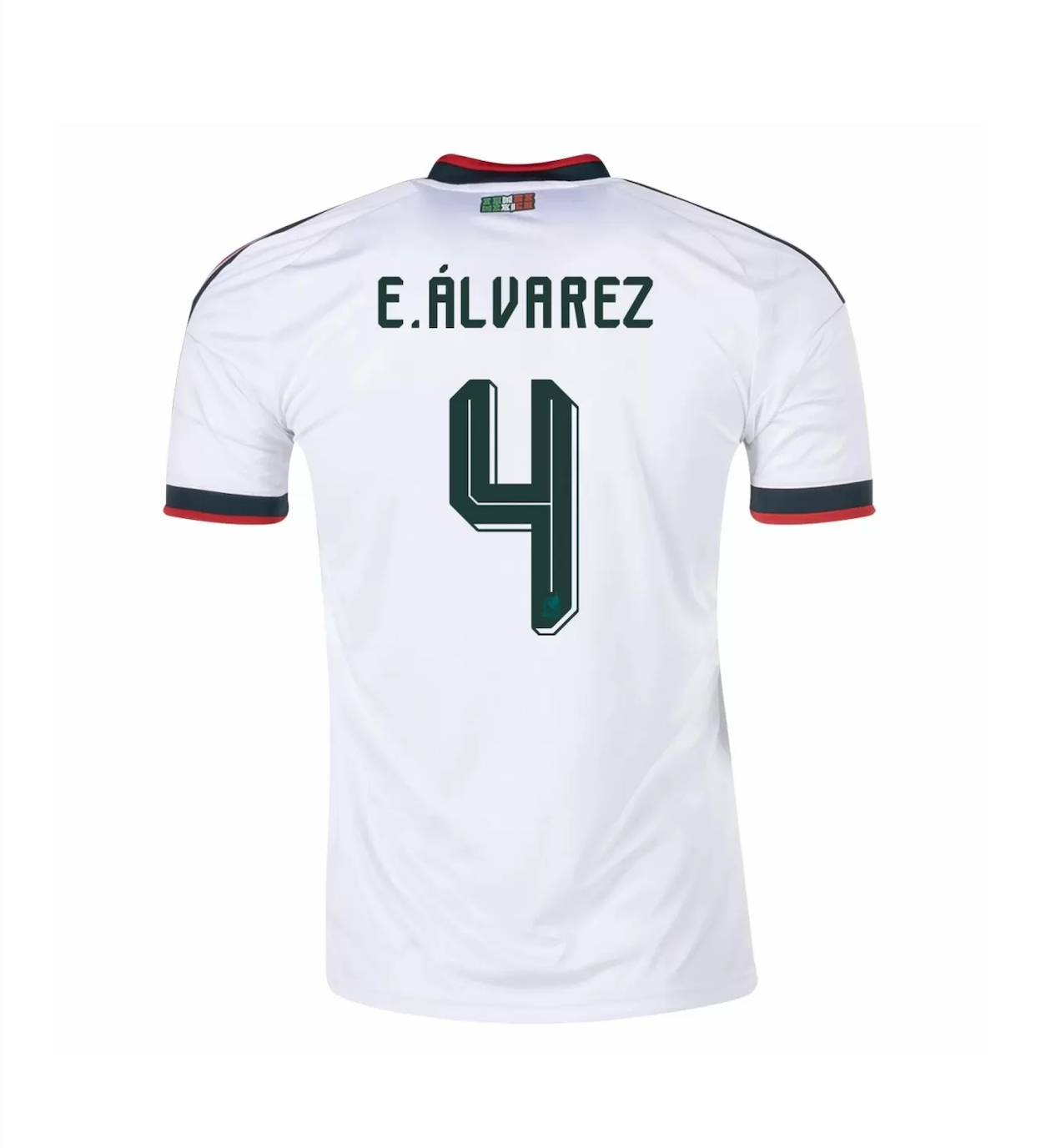 E.álvarez #4 Mexico Soccer Jersey Away Custom Shirt 2026 World Cup Edition in White