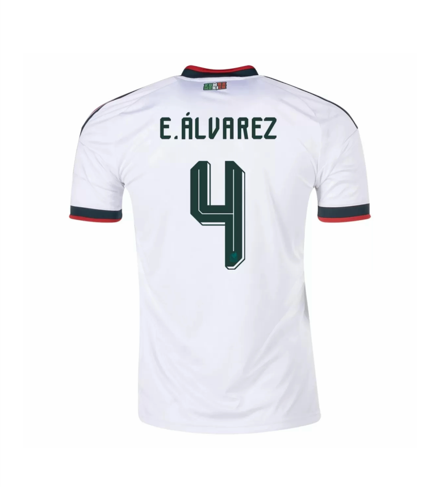 E.ÁLVAREZ #4 Mexico Soccer Jersey Away Custom Shirt World Cup 2026