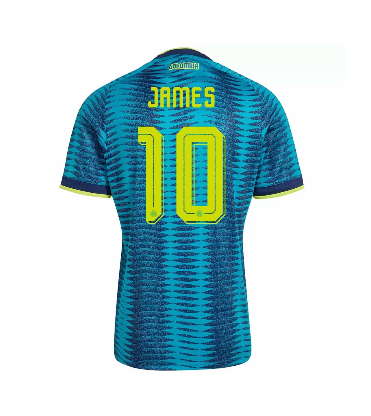 James #10 Colombia Soccer Jersey Away Custom Shirt 2026 World Cup Edition in Blue
