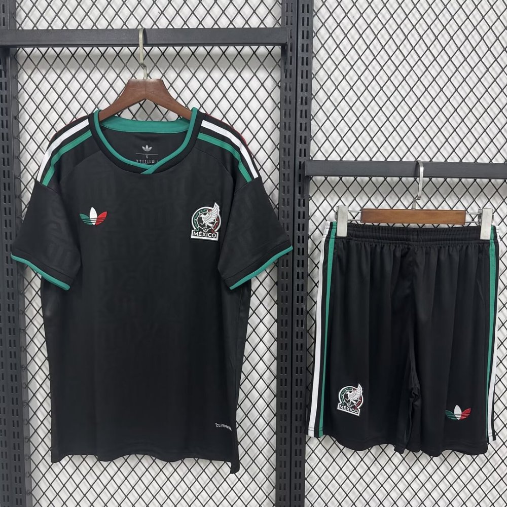 Mexico Soccer Jersey Third Away Kids Kit Jersey+Shorts World Cup 2026