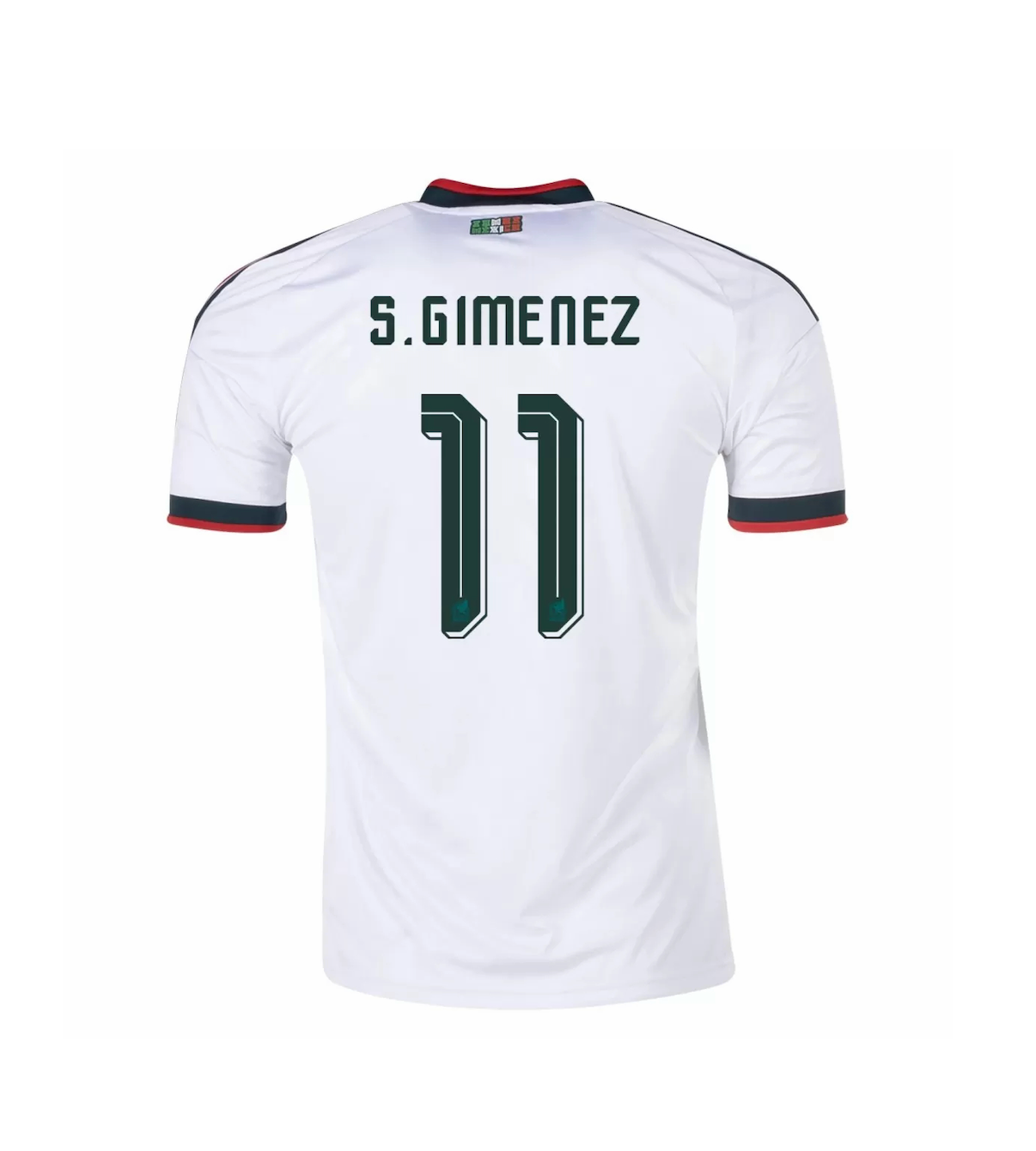 S.gimenez #11 Mexico Soccer Jersey Away Custom Shirt 2026 World Cup Edition in White