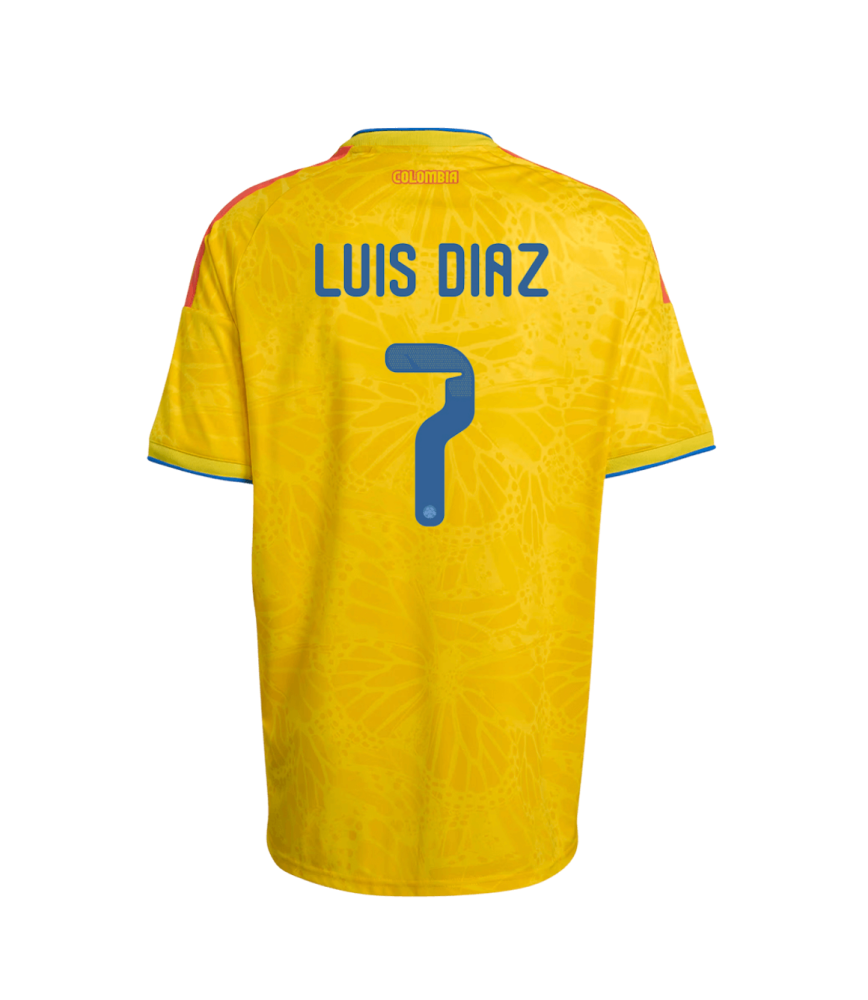 LUIS DíAZ #7 Colombia Soccer Jersey Home Custom Shirt World Cup 2026