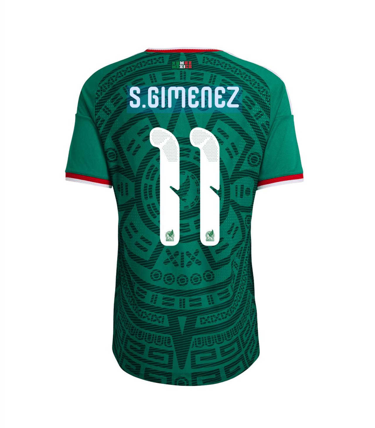 S.gimenez #11 Mexico Authentic Home Kit Soccer Jersey 2026 World Cup Edition in Model Year: 2026confederate: Concacaf