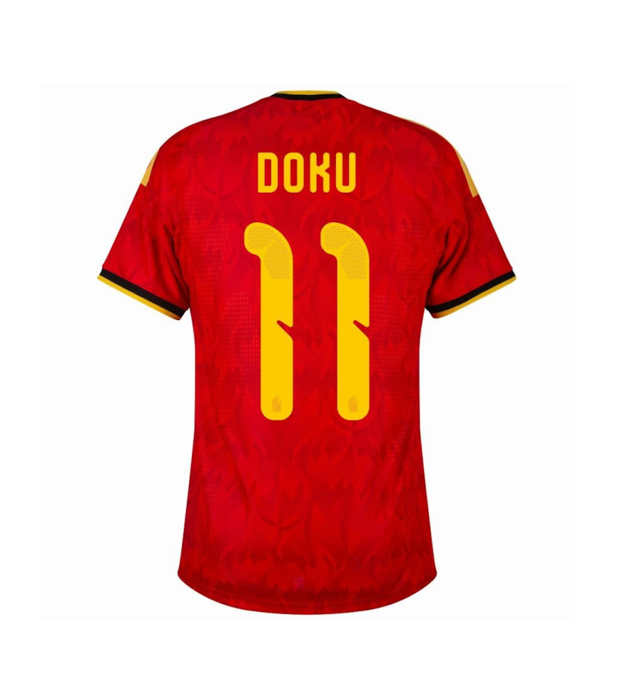 DOKU #11 Belgium Authentic Football Jersey Home Shirt World Cup 2026
