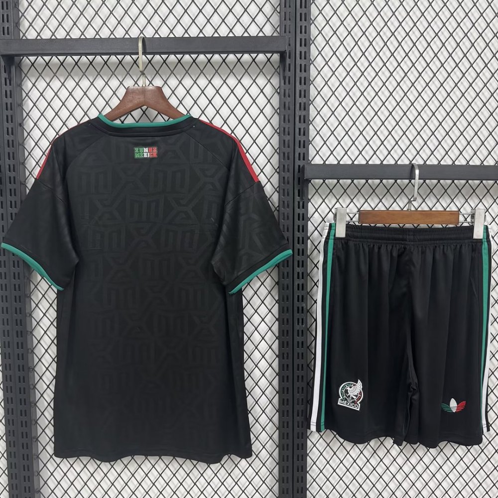 Mexico Soccer Jersey Third Away Kids Kit Jersey+Shorts World Cup 2026