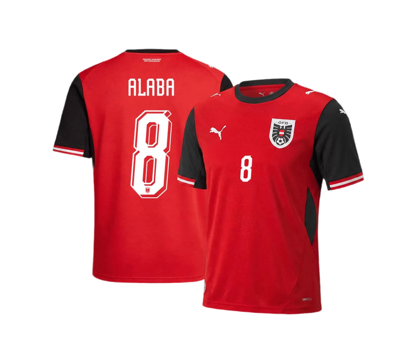 Alaba #8 Austria Soccer Jersey Home Custom Shirt 2026 World Cup Edition in Red