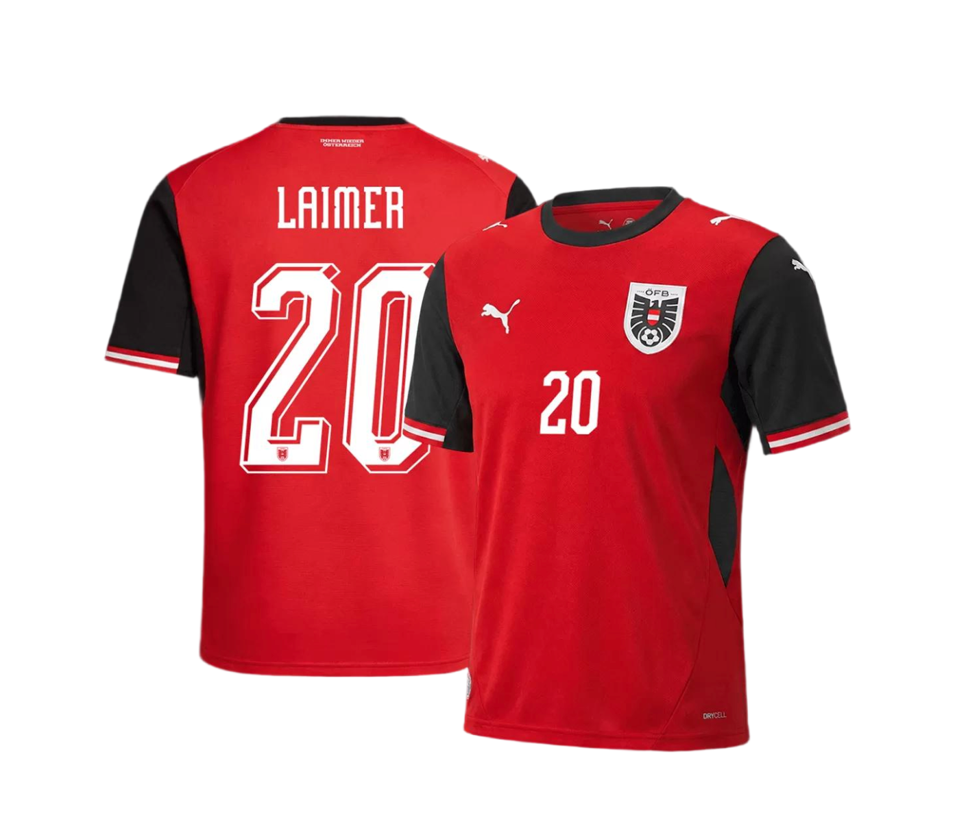 Laimer #20 Austria Soccer Jersey Home Custom Shirt 2026 World Cup Edition in Red