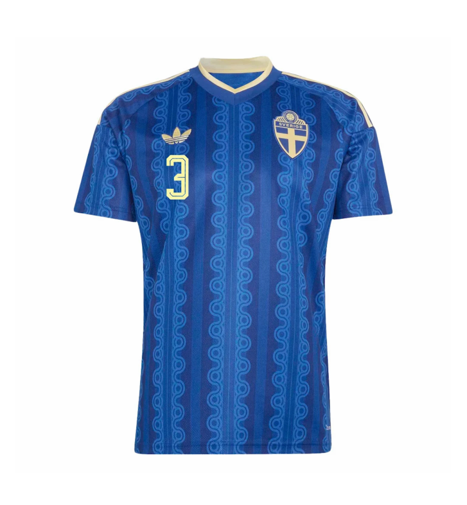Lindeloef #3 Sweden Football Jersey Away Custom Shirt World Cup 2026