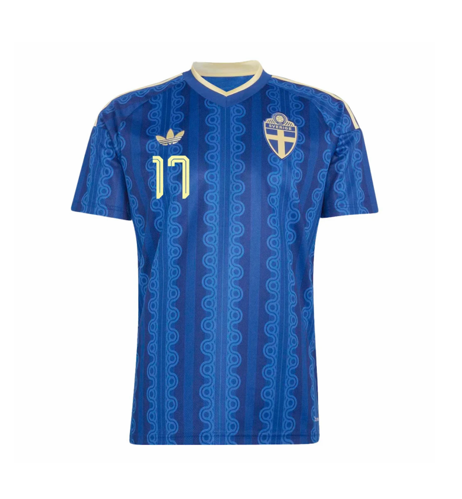Gyökeres #17 Sweden Football Jersey Away Custom Shirt World Cup 2026