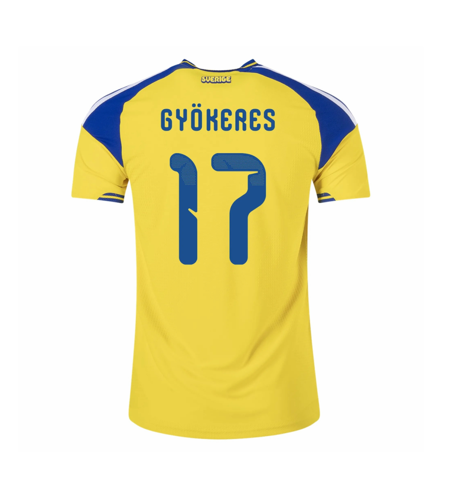 Gyökeres #17 Sweden Football Jersey Home Custom Shirt World Cup 2026