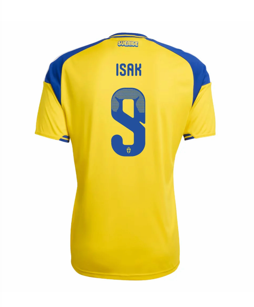  Isak #9 Sweden Football Jersey Home Custom Shirt World Cup 2026