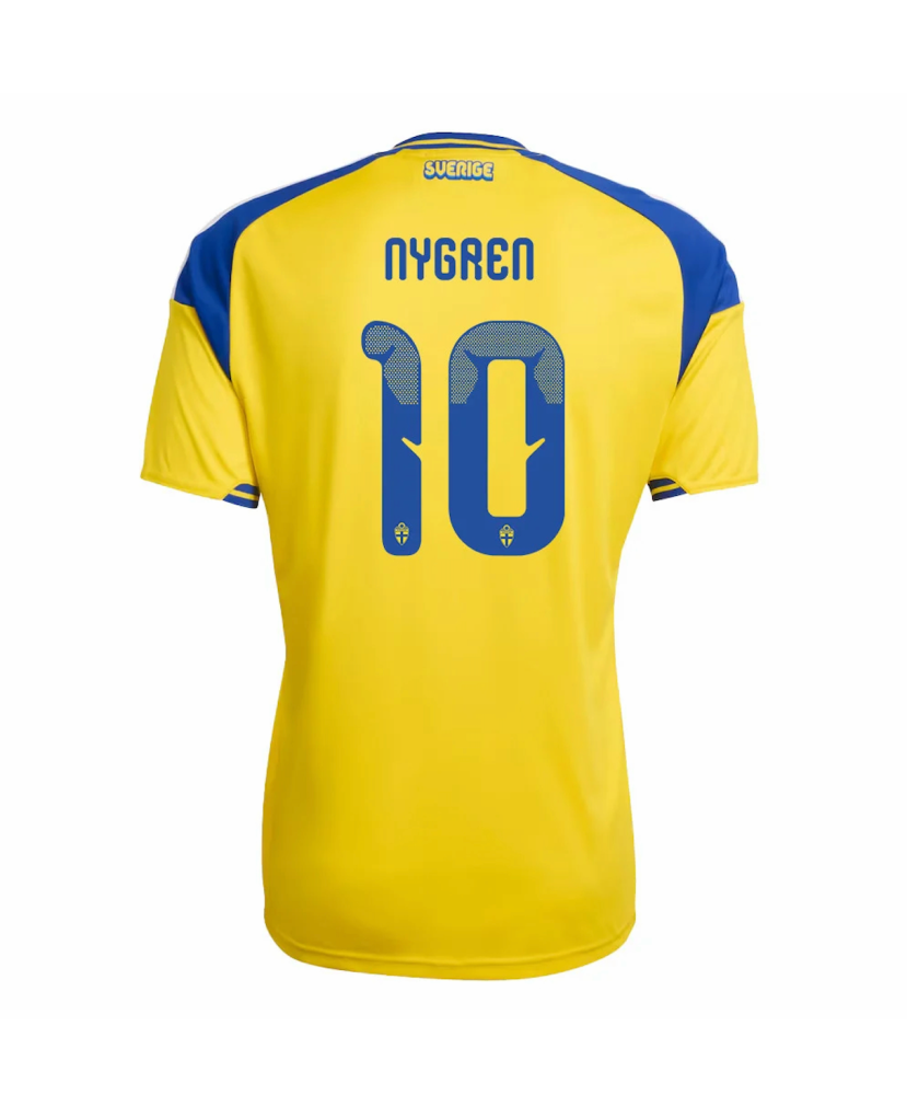 Nygren #10 Sweden Football Jersey Home Custom Shirt World Cup 2026