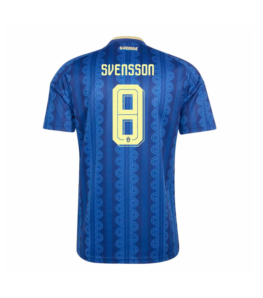 Svensson #8 Sweden Football Jersey Away Custom Shirt World Cup 2026