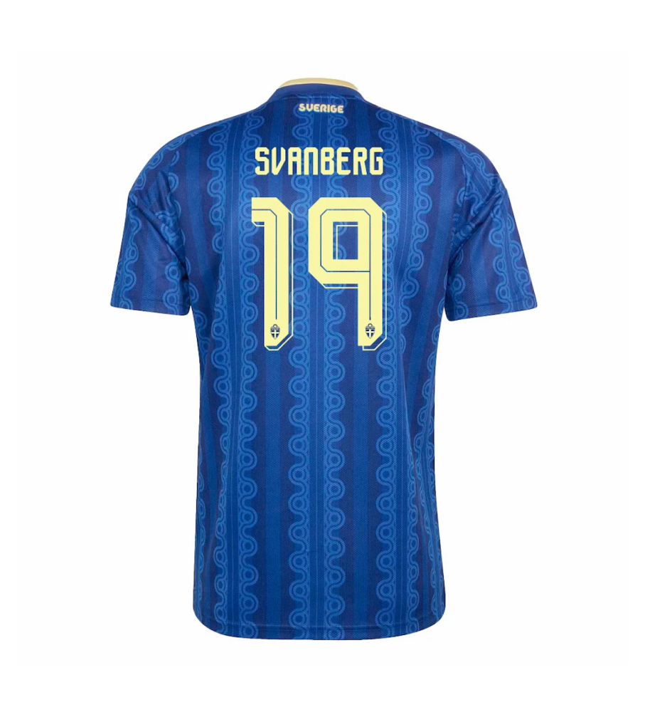 Svanberg #19 Sweden Football Jersey Away Custom Shirt World Cup 2026