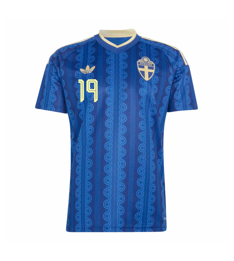 Svanberg #19 Sweden Football Jersey Away Custom Shirt World Cup 2026