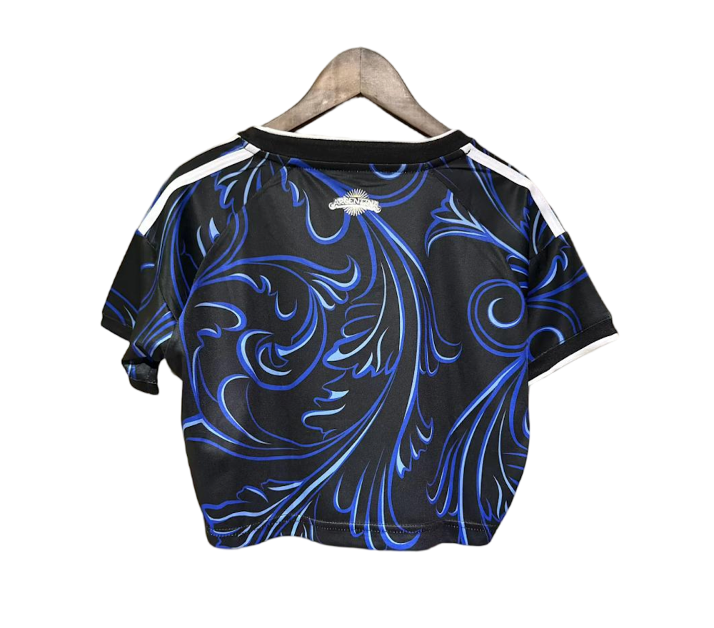 Argentina Soccer Jersey Women's Away Crop Top World Cup 2026