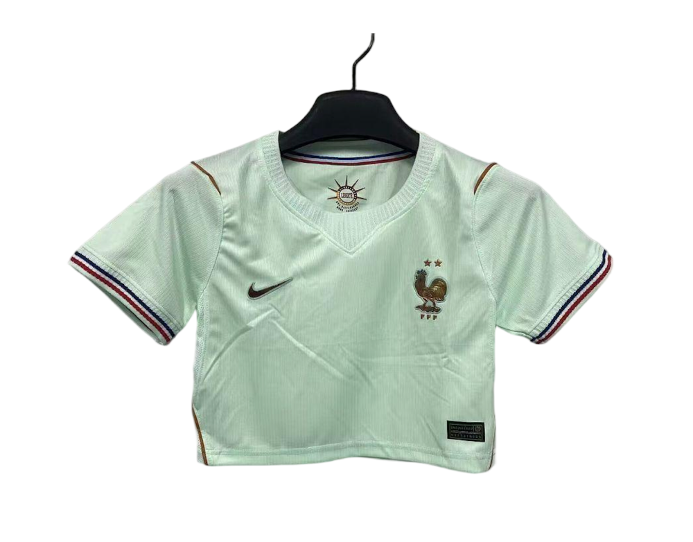 France Football Jersey Women's Away Crop Top World Cup 2026