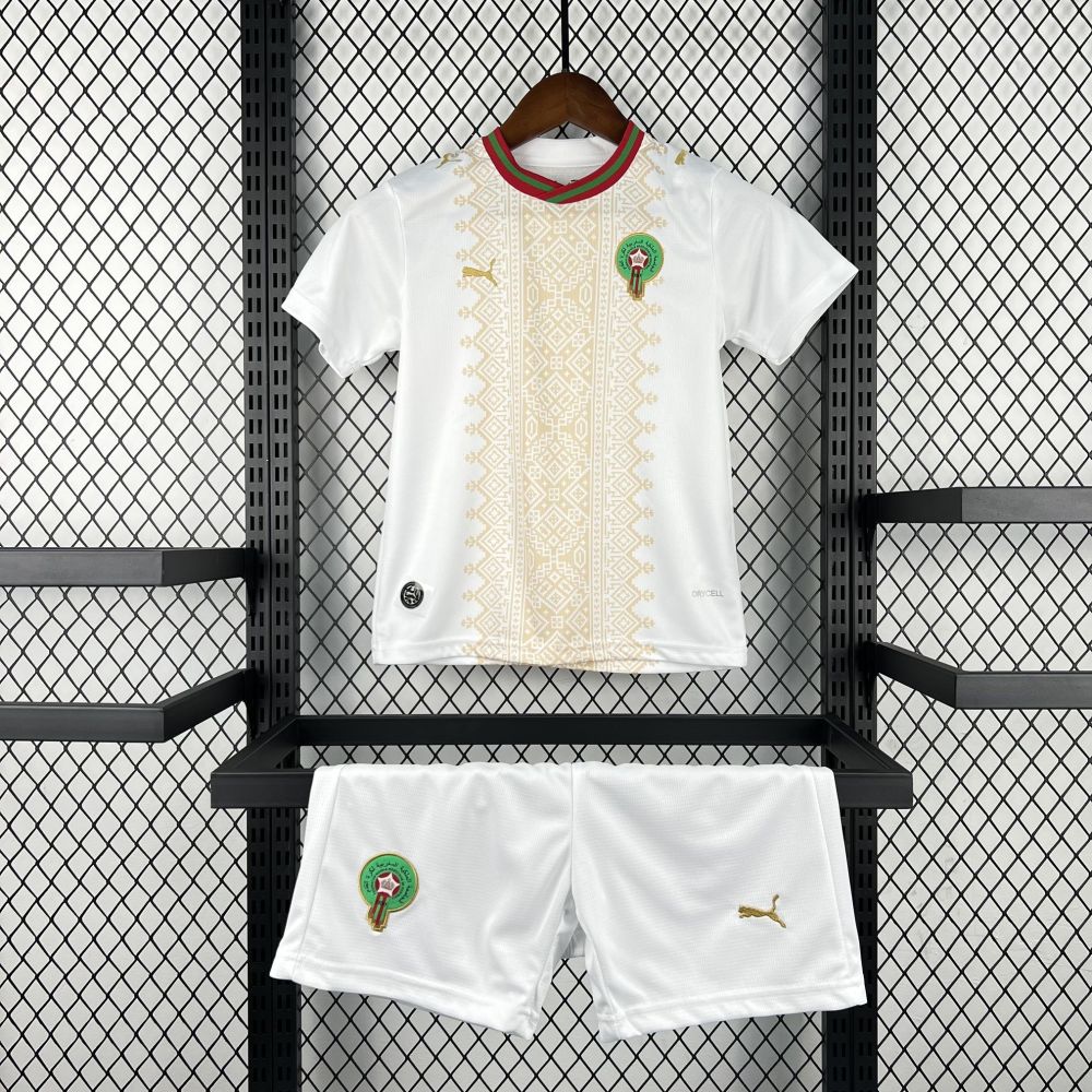 Morocco Soccer Jersey Away Kids Kit Jersey+Shorts 2026 World Cup