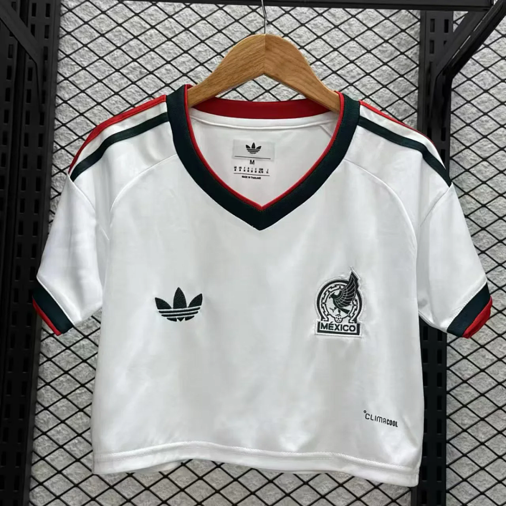 Mexico Soccer Jersey Away Women's Crop Top World Cup 2026