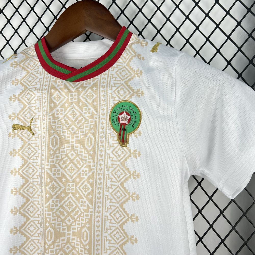 Morocco Soccer Jersey Away Kids Kit Jersey+Shorts 2026 World Cup